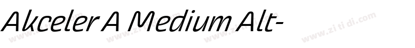 Akceler A Medium Alt字体转换